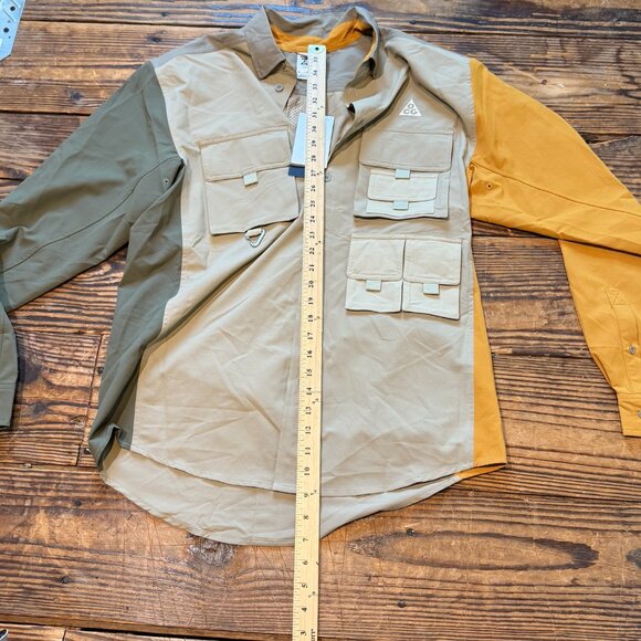 NEW Nike ACG Devastation Trail Dri-Fit Shirt Khaki Hiking Men Medium DN3936-247 - Picture 7 of 14